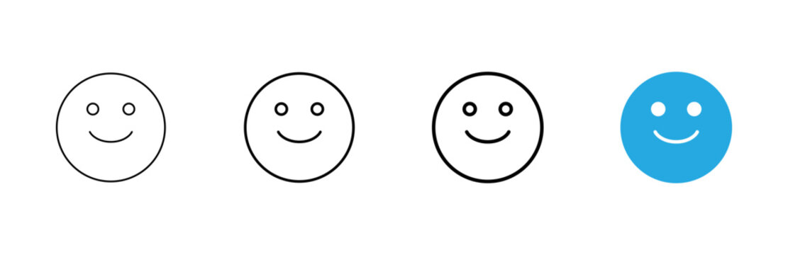 Smile icon vector. smile emoticon icon. feedback sign and symbol