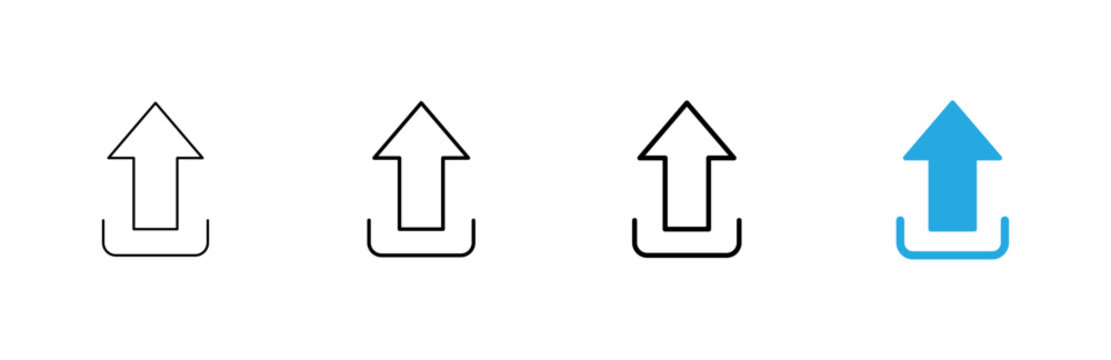 Upload icon vector. load data sign and symbol