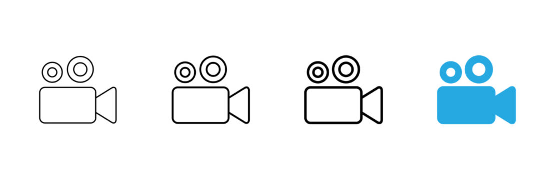 Video icon vector. video camera sign and symbol. movie sign. cinema