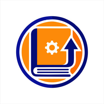 Book Education Technology Growth and Settings Icon Logo