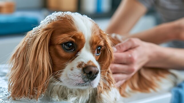 Pet Bath Time Concept
