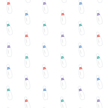 Bowling pins graphic pattern for sports backgrounds.