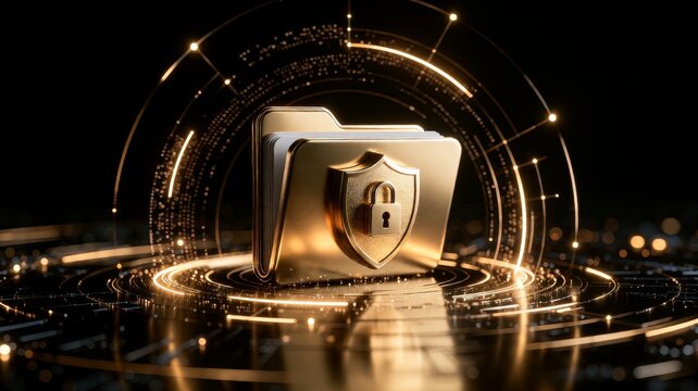 Secure Folder Data Protection and Cyber Security Concept