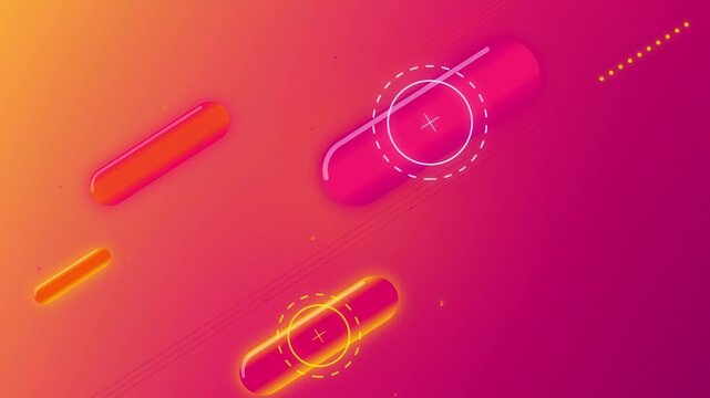 Abstract glowing ring connection animation seamless loop background