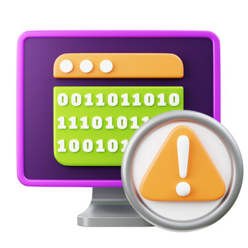 3D Website Debugging Warning Tools Icon