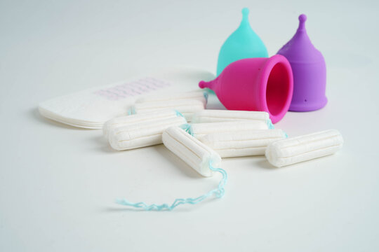 Sanitary hygiene set for women menstrual period cycle protection.