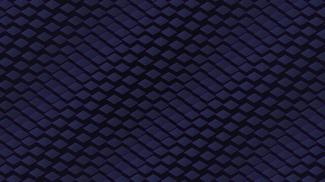 Abstract dark blue geometric cube pattern background loop