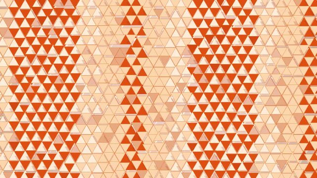 Abstract orange geometric triangle pattern tribal background loop animation