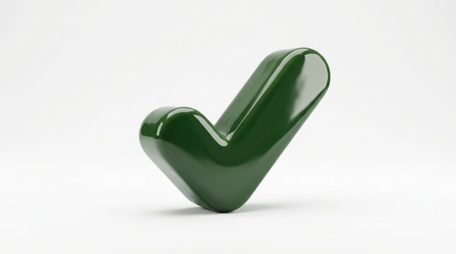 Modern green checkmark icon approval symbol for product success