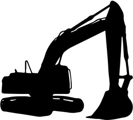 excavator silhouette vector © Adam