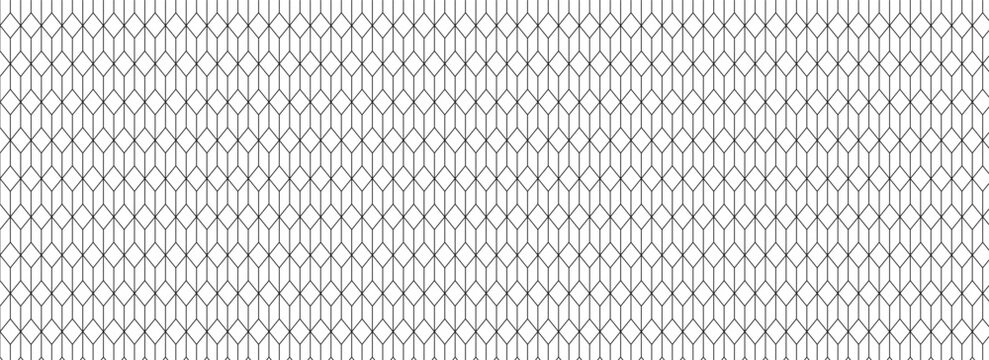 Hand-drawn seamless geometric pattern in white and grey with moire texture and copy space