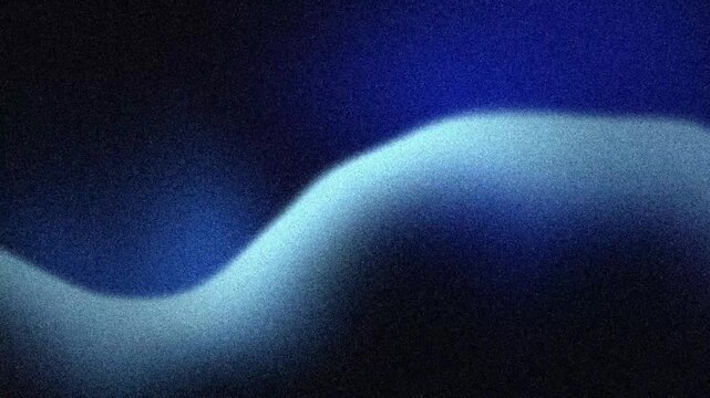 Soft glowing light blue wave flowing over a grainy dark blue gradient