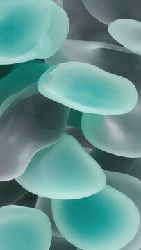 Abstract Teal Organic Shapes Background
