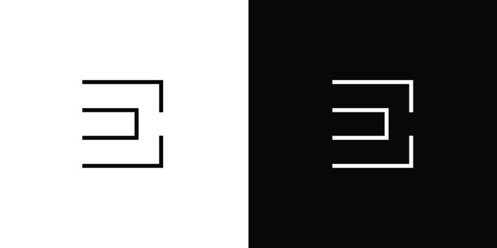 Unique and modern E logo design