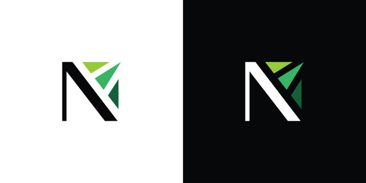 Unique and modern N logo design