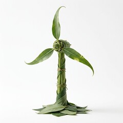 Naklejka premium Fan Made With Leaf 