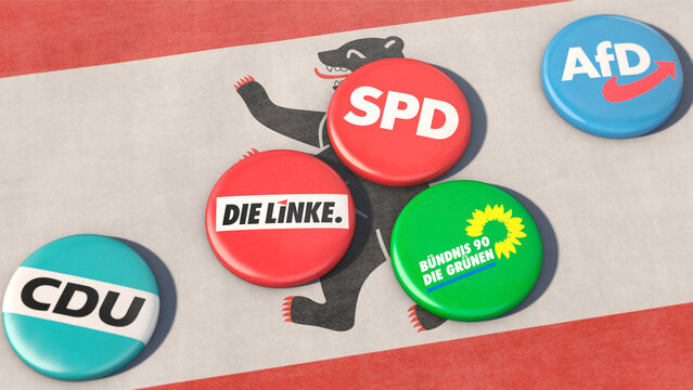 Koalitionsverhandlungen nach der Berlinwahl zwischen den Linken, der SPD und den Gr&uuml;nen