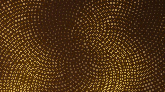 Bronze halftone pattern background, abstract brown wavy circle texture, elegant golden geometric motion backdrop for corporate presentations