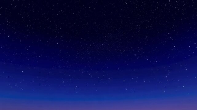 Dreamlike nighttime view drifting above illuminated clouds beneath a star filled blue and purple sky, creating a tranquil atmospheric celestial landscape