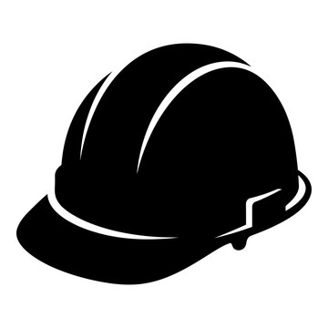 Hard hat solid glyph icon for construction safety