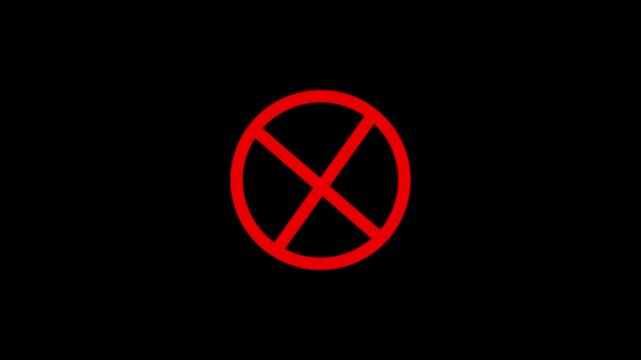 Red cross, stop, delete , ban ,x , cancel button are appearance on a red circle with which background.