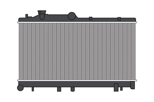 Car Radiator Vector Illustration Automotive Engine Cooling System Vector Icon