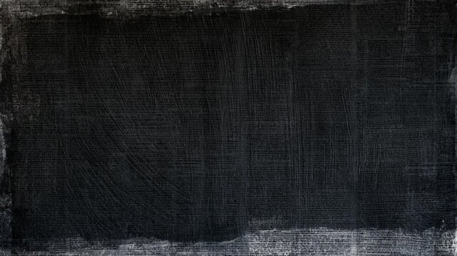 Mixed Media Dark Abstract Background Featuring Torn Newspaper Collage, Dusty Grunge and Sweeping Brush Strokes for Creative Videos