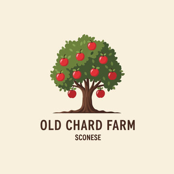 Old Chard Farm Apple Tree Logo.