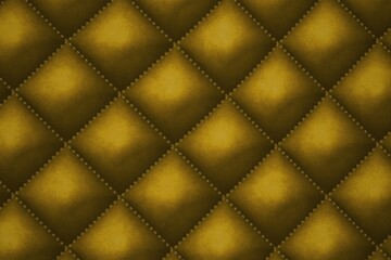 Fototapeta premium Quilted gold texture with diamond pattern