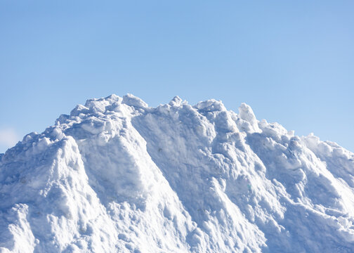 A mountain covered in snow