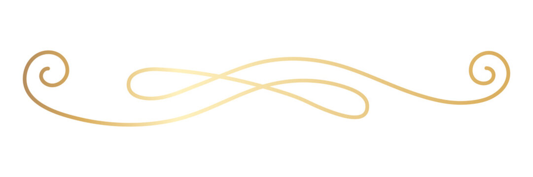 PNG Elegant gold decorative swirl on transparent background