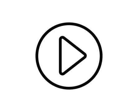 Pause button vector icon, media player control lines symbol for audio and video app UI