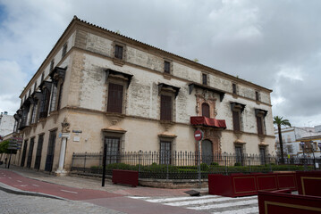 Palace of the Marquis of Montana, also known as Domecq Palace, a historic Baroque-style mansion in Jerez de la Frontera, Andalusia, Spain.  © ihervas