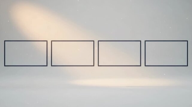 Four Horizontal Interface Cards on White Background