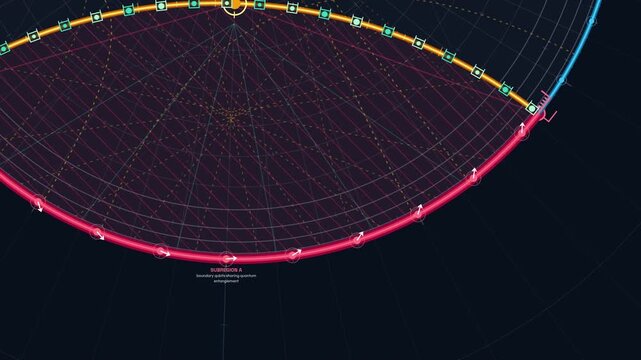 Quantum physics animation explaining Ryu-Takayanagi formula and AdS CFT correspondence showing minimal surface gamma in anti de Sitter bulk space and boundary subregion entanglement entropy