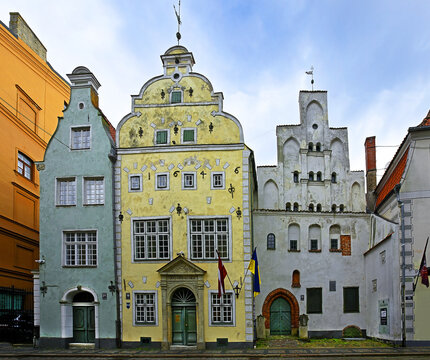 A street in the historic center of Riga, Latvia. The town's historic center is inscribed on the UNESCO World Heritage List.