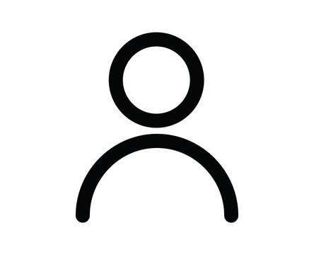 Single user profile vector icon, account and person symbol for UI design