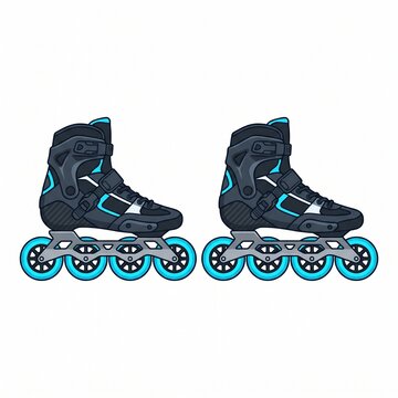 Inline skates cartoon isolated on white background