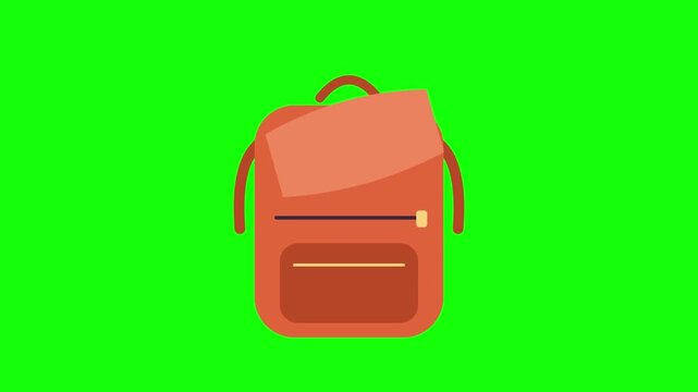 Backpack dropping in and unzipping