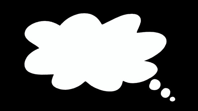 Hand Drawn Cloud Bubble Animation for Cartoon Overlays