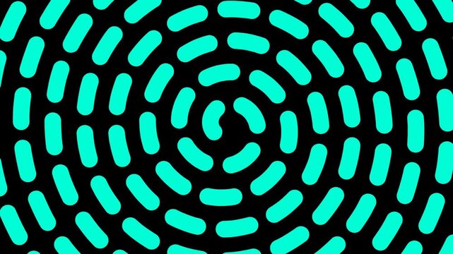 Hypnotism themed spiral twirl on black backgrounds, Close up of a logarithmic radial optical illusion with white black swirl. Blue Twisted Sunburst rotating. Abstract binary code