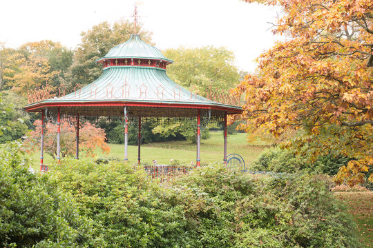 beatles bandstand in autumn