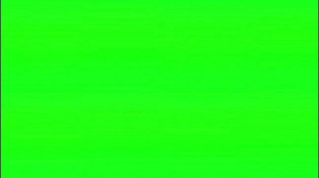 Green screen retro VHS scan line wave glitch overlay chroma key animation