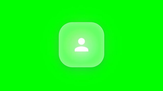 Multiple user profile icons on a green screen background