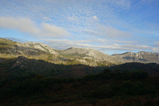 mountains and clouds