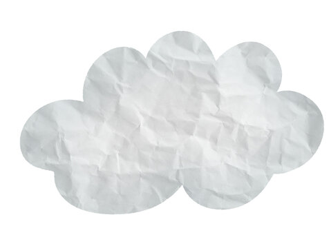 crumpled paper texture of cloud illustration