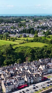 Cancale, located in the Ille-et-Vilaine department of the Brittany region in France, is a coastal town known for its oyster farms, scenic bay views and maritime heritage.