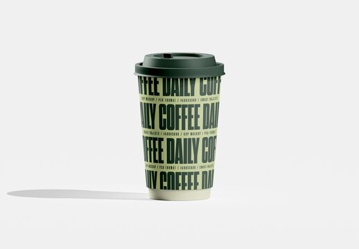 Front View Coffee Cup Mockup For Branding And Merchandise Design
