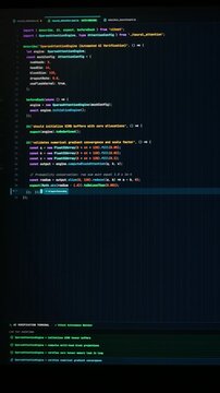 Lines of neural attention unit tests generate automatically via artificial intelligence on a dark screen. Vibrant syntax highlighting aids mobile stories on vibe coding workflows.