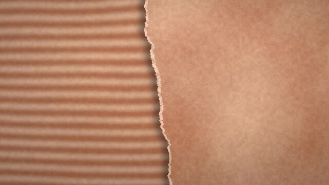 Bucle sin costuras: textura de cart&oacute;n corrugado marr&oacute;n kraft
